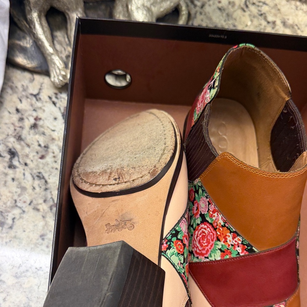Coach Multicolor Patchwork Ankle Boots - image 3